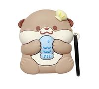 Rertnocnf Case Compatible with Airpods Pro/Pro2, 3D Cute Kawaii Baby Otter Design Keychain Case Cover, Portable Earbuds Accessories Soft Silicone Shockproof Wireless Earphone Protector with Hook