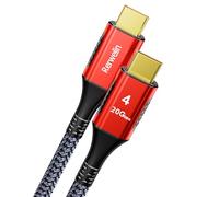 Rerwelin 15 FT Thunderbolt 4 Cable 240W, 20Gbps USB 4 with PD 3.1, 5K / 4K@60Hz for iPhone 15/16, MacBook Pro, Surface Pro, eGPU, SSD, VR Headset