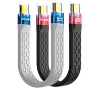 Rerwelin 5.2 inch 2Pack for Thunderbolt 4 Cable 240W, Short USB C Cable, 40Gbps USB4 Cable 8K@60Hz, 4K@144Hz Compatible with iPhone 17, Thunderbolt 3, eGPU, SSD, Surface Pro, MacBook Pro, Mac mini M4