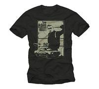 Res Mens Fashion Steve McQueen Bullitt Music Black Print T-Shirts New