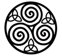 RESACO Irish Metal Wall Decor Black Celtic Symbol Wall Art Triple Spiral Symbol Wall Hanging Home Decorations for Bathroom Kitchen Office Indoor Outdoor