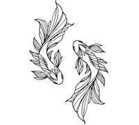 RESACO Koi Fish Metal Wall Art Japanese Art Wall Decor Iron Fish Gifts Asian Decorations for Living Room Bathroom Indoor Outdoor (Black 10.2 x 18.1 inches)
