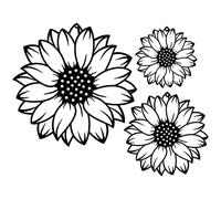 RESACO Sunflower Wall Decor 3 Pieces Flowers Metal Wall Art Black Sunflowers Home Decorations for Bathroom Farmhouse Living Room Kitchen Home Office