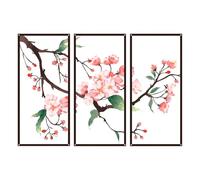 Resama 3 Pcs Metal Flowers Wall Decor - Minimalist Floral Sculpture, Modern Floral Wall Arts Hanging Decor for Living room Bathroom Bedroom Dining Room Kitchen Indoor Outdoor (30.6x22in)