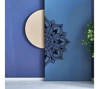 Resama 59"×29.5" Black Half Mandala Lotus Large Metal Wall Decor