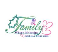 Resama Family Signs Metal Wall Decor, Where Life Begins and Love Never Ends Heart Butterflies Wall Sculpture Black Metal Family Decor for Living Room Bedroom Kitchen(Colorful,Large)