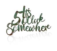 Resama It's 5 o'clock Somewhere Metal Wall Art for Bar Sign, Home Decor Ideas, Kitchen Wall Decor (Vintage)
