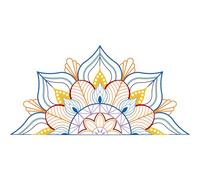 Resama Large Metal Mandala Wall Decor, Unique Lotus Flower Wall Art, Suitable for Office and Home Indoor and Outdoor Decoration (Colorful, 59‘’x29.5‘’/ 150x75cm)