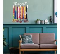 Resama Medal Holder Dance Dancer Medal Holder Display Hanger Rack Frame Shelf-Medal Hanger Awards Ribbon Dance Soccer,Gymnastics,Holder Display Rack for 60 Medals White