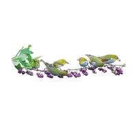 Resama Metal Bird Wall Art, Birds on Branch with Purple Berries Wall Decor, Rustproof Metal Wall Sculpture for Living Room Bedroom Patio Garden, Outdoor Indoor Hanging Wall Art for Home Decor