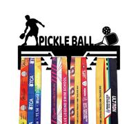 Resama Pickleball Medal Hanger Holder Display Rack for Awards Ribbons Personalized Medal Sports Themed Race Ribbon Holder for Wall Metal Display for Men Boy Girl Kid
