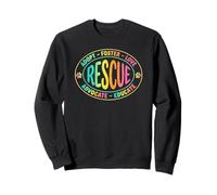 Rescue, Adopt, Foster, Love, Advocate, Educate colorful Sweatshirt