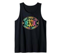 Rescue, Adopt, Foster, Love, Advocate, Educate Colorful Tank Top