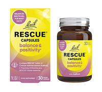 Bach Rescue Balance & Positivity Capsules – Saffron, Vitamin B5 & B12 – 30 Vegan Capsules