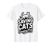 Rescue Cat Mom Saving One Whisker Time Rescuer Save Shelter T-Shirt