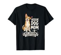 Rescue Dog Mom Best Unplanned Decision Retro Value Graphic T-Shirt