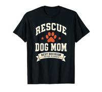 Rescue Dog Mom Best Unplanned Decision Retro Value Graphic T-Shirt