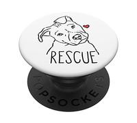 Rescue Dog, Pitbull, Rescue Mom, Adopt Don't Shop, Pittie PopSockets Grip and Stand for Phones and Tablets