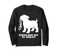 Rescue Dogs Are My Therapy Adopt A Pet Adoption Puppy Lover Long Sleeve T-Shirt