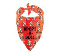 Rescue Dogs Bandana Adopt A Bull Triangle Pet Scarf for Adoption Dog Birthday Gift (Adopt A Bull)