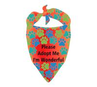 Rescue Dogs Bandana Adopt Me I'm Wonderful Dog Scarf for Pet Birthday Gift (I'm Wonderful)