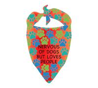 Rescue Dogs Bandana Nervous But Loves People Dog Bandana Pet Scarf for Anxious Dog Gift (Nervous of Dogs)