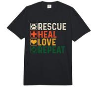 Rescue Heal Love Repeat | Dog Pet Lover | Puppy Dogs Comfort Colors Adult Heavyweight T-Shirt