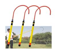 Rescue Hook Electrical Safety Hook, Telescoping Insulated Rescue Hook, Anti-Electrocution Rescue Hotstick Pole With Fiberglass Handle(3Pack,4.3-13.1'/1.3-4.0 m)
