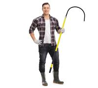 Rescue Hook for Electric Vehicles, 220 lbs Load Capacity, Insulated Detachable Pole for Electrical Safety, Emergency Shock Response Equipment
