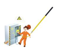 Rescue Hook, Insulated Rod/Pole Lightweight Insulated Lifeguard Rescue Tube, Commercial Rescue Hook Hotstick - Electrical Safety, 6 Foot 5 Ft 3ft 10 Feet Extra Long High Voltage Life-saving Rods Deta