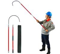 Rescue Hook Kit， Non-Slip Handle for Anti-Electrocution, Firefighting and Electrician Safety Tool(Red,2m/78in)