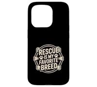 Rescue Is My Breed Dog Lover Design with Paws Case for iPhone 15 Pro