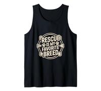 Rescue is My Breed Dog Lover Design with Paws Tank Top