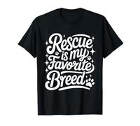 Rescue is My Favorite Breed - Dog Cat Animal Paw Lover T-Shirt