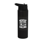 Rescue is Not A Hobby Its A Calling Animal Rescue Volunteer Stainless Steel Insulated Water Bottle