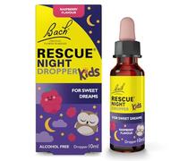 Rescue Kids Night Dropper (10ml), Raspberry, Soothing Support for Restful Nights, Flower Essences, to Support Your Child and Promote A Calming Bedtime Routine, Alcohol Free