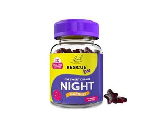 RESCUE Kids Night Gummies | Raspberry Flavour | Gentle Bedtime Wind-Down Support with Bach™ Original Flower Essences | 30 Vegan Gummies