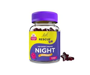 RESCUE Kids Night Gummies Raspberry | Sugar Free Bedtime Support for Children | Bach Original Flower Essences | 30 Vegan Gummies