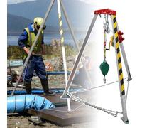 Rescue Kit Assembly, Confined Space Equipment Adjustable with Self-Locking Device,Kit Aluminum Alloy Height Sewer Manh(1200lbs Winch)