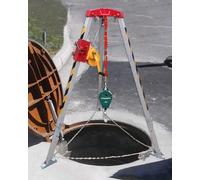 Rescue Kit Assembly, Confined Space Equipment Adjustable with Self-Locking Device,Kit with Safe Belt(1800Lbs Winch)