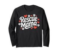 Rescue Mama Cute Dog and Animal Adoption Foster Mom Women's Long Sleeve T-Shirt