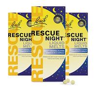 Rescue Night Liquid Melts (3 Pack), Calm a Racing Mind at Night, Switch Off with Natural Flower Essences, Dissolve On Your Tongue Before Bed, Sleep, 84 Capsules in Total