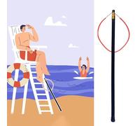 Rescue Pool Pole,Adjustable Lifeguard Pool Safety Hook Pole-19.6Ft Emergency Rescue Pole for Pool, Beach & Water Park-Durable Fiberglass & Steel Construction,Black,6m(19.6ft)