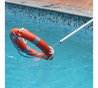 Rescue Pool Pole,Emergency Rescue Hook, 10-23 Ft Telescopic Pole for Pool Safety, Lightweight Extension Rod with Utility Hook, Essential Lifesaving Equipment for Quick Rescues,Blue Life Hook,5 m exte