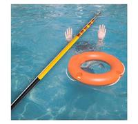 Rescue Pool Pole,Heavy-Duty Telescoping Pool Pole with Safety Hook, Aluminum Lifesaving Equipment for Yachts & Swimming Pools, 4m Long, Yellow-Black Rescue Tool