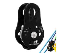 Rescue Pulley,Rock Climbing Pulley,Aluminum Rappel Pulley - 20KN Single Pulley Rope Pulley: Outdoor Survival Fixed Pulley, High Strength for Large Travel