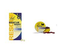RESCUE Remedy Night Liquid Melts - Flower Essences for A Natural Night's Sleep, 28 Capsules & RESCUE Remedy Pastilles Blackcurrant - Soothing Pastilles with Natural Flower Essences, 50 g