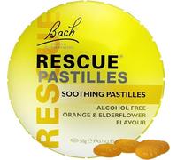 Rescue Remedy Pastilles | Orange & Elderflower Flavoured | Daily Support for Stressful Moments | Bach Original Flower Essences | Chewable Pastilles | 50g Travel Tin