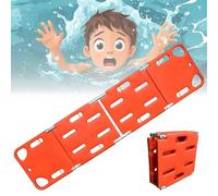 Rescue Stretcher, Foldable Spine Board for Patient Transport, Plastic Emergency Medical Backboard with Seat Belt, Weight Capacity 350lbs/159KG