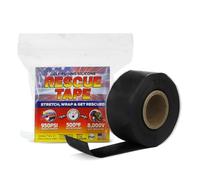 Rescue Tape Self-Fusing Emergency Repair Tape, Black, Silicone